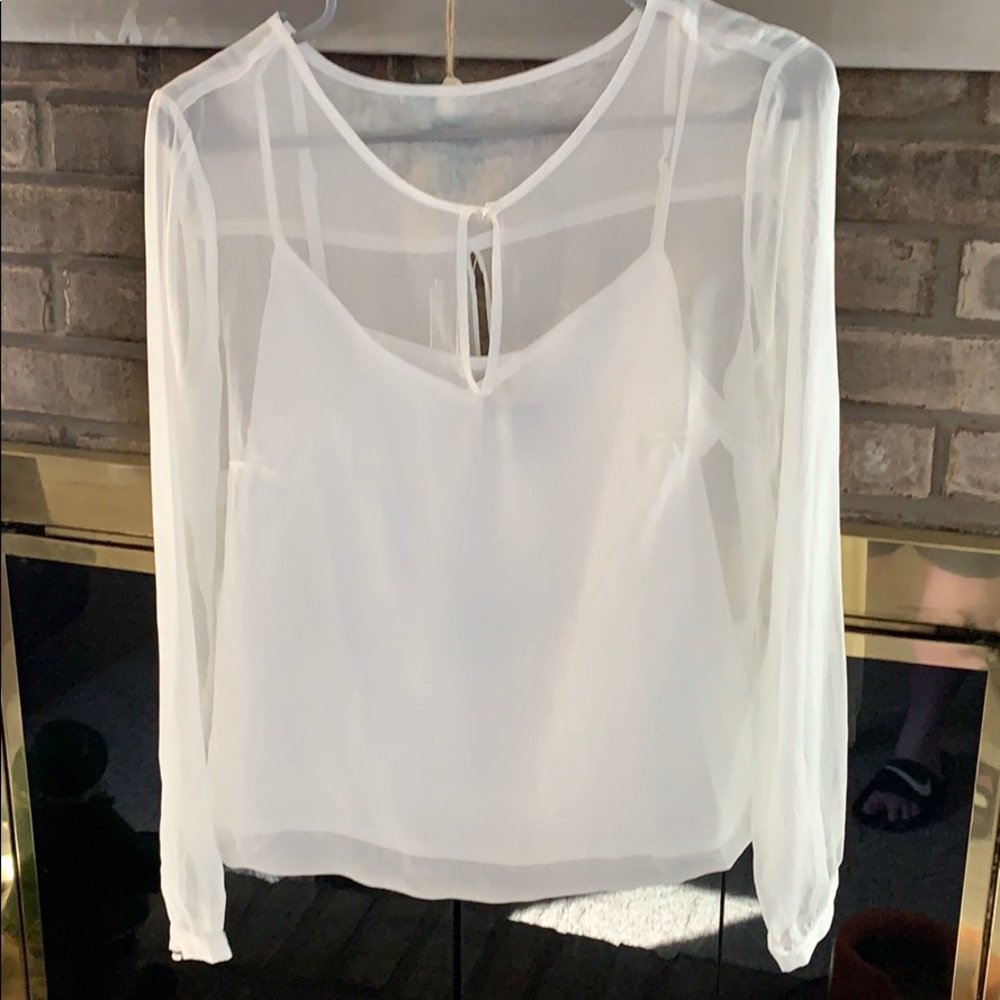 White House Black Market Sheer Blouse